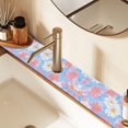 thumbnail image 2 of Yayeee Faucet Mat for Kitchen Sink 14.7" Diatomite Long Splash Guard Pad, Pink Daisy, 2 of 7