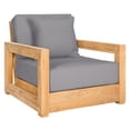 thumbnail image 3 of Safavieh Couture Montford Cushioned Teak Armchair Casing, Grey COVER ONLY, 3 of 10