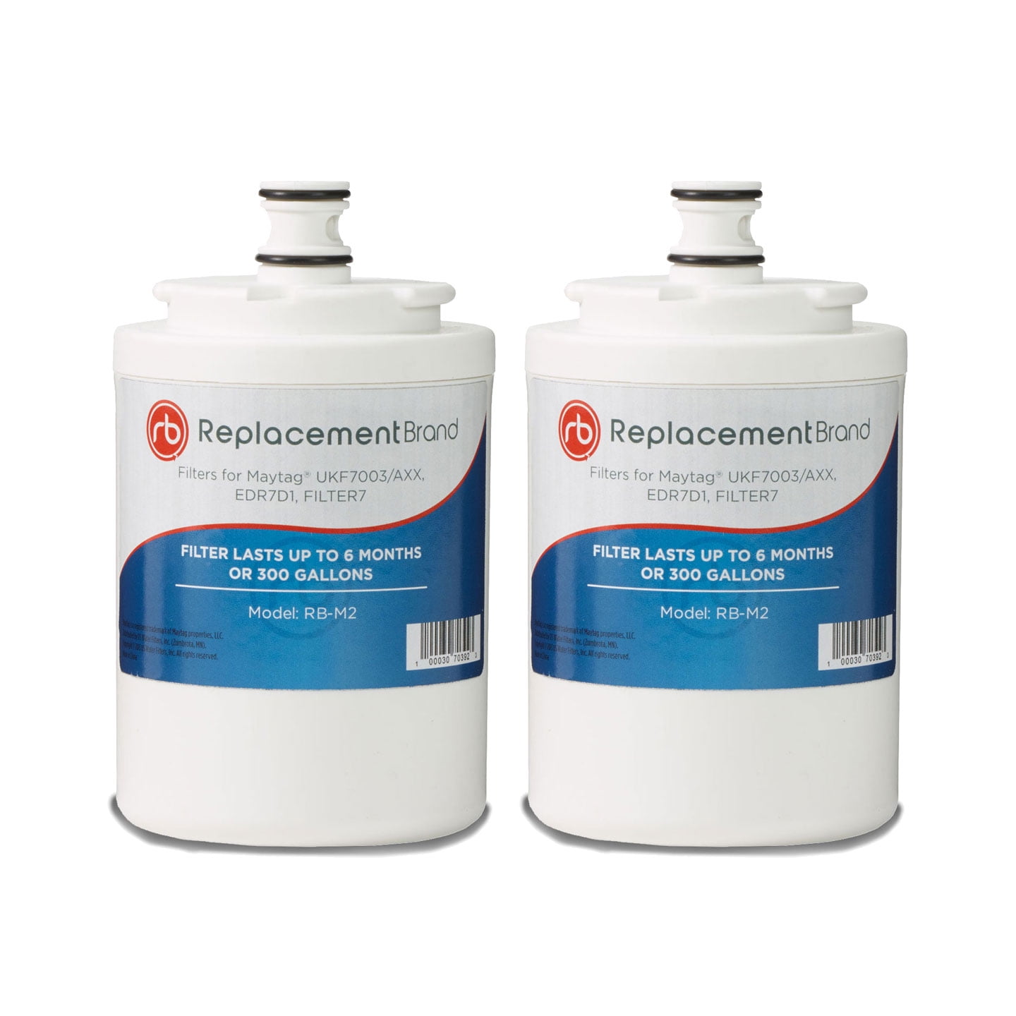ReplacementBrand UKF7003 Comparable Replacement for Maytag UKF7003 EDR7D1 Refrigerator Water Filter 2 Pack