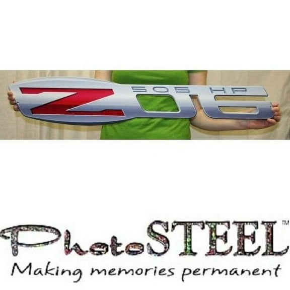 C6 Corvette ZO6 505HP Wall Emblem Large Metal Art 06-13 Full 36" by 6.75" in size Z06