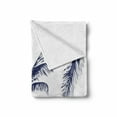 thumbnail image 2 of Psychedelic Soft Flannel Fleece Blanket, Silhouette of Coconut Palm Tree with Psychedelic Details Dreamy Nature Theme Design, Cozy Plush for Indoor and Outdoor Use, 70" x 90", Indigo, by Ambesonne, 2 of 6