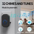 thumbnail image 5 of US Plug Wireless Doorbell Waterproof Smart Doorbell Home Door Bell Intelligent 4-Level Volume Control 32 Songs Doorbell, 5 of 5