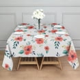 thumbnail image 3 of Pioneer Flower Floral Print Pattern Square Tablecloth, Waterproof Wipeable Spillproof Washable Table Cover for Home Kitchen Party and Daily Decor 60"x60", 3 of 6