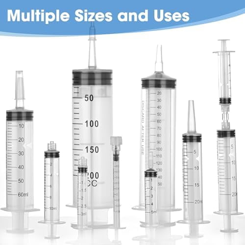 150 ml Large Syringe for Liquids, Syringe Without Needle, for Thick Liquids, 3 Pack Individually Wrapped