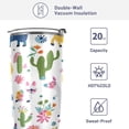 thumbnail image 4 of SKYSONIC Alpaca Tumbler Stainless Steel Double Wall Vacuum Reusable Insulated Mug with Straw and Built-in Coaste for Cold and Hot Beverages, 12oz, 4 of 7