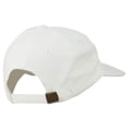 thumbnail image 4 of Christmas Holly Leaves Embroidered Washed Cap - White OSFM, 4 of 5