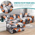 thumbnail image 2 of CJC L Shape Sofa Covers Sectional Sofa Couch Covers 2Pcs Stretch Sofa Slipcovers with 4Pcs Pillowcases for L-Shape 3+3 Seaters, 9 Colors, 2 of 10