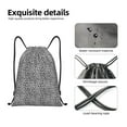 thumbnail image 4 of Sikiie Black Leopard Drawstring Backpack Drawstring Bags, Draw String Back Bag for Sports, Gym, Travel, Swimming, Beach-Small, 4 of 6