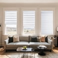 thumbnail image 3 of MYshade Cordless Zebra Blinds White-30"W*72"H Pull Down Roller Window Shades Double Layer Light Control Free Stop Window Shades Day and Night Blinds Easy Installation for Home, 3 of 9