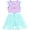 Ariel Purple Aqua, variant on The Little Mermaid Toddler Girls' Cosplay Skirt Overlay Romper Ariel Purple Aqua