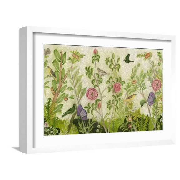 Art.com Flora Fresco Art Print by Naomi McCavitt, White Frame Wall Art, 23" x 17"