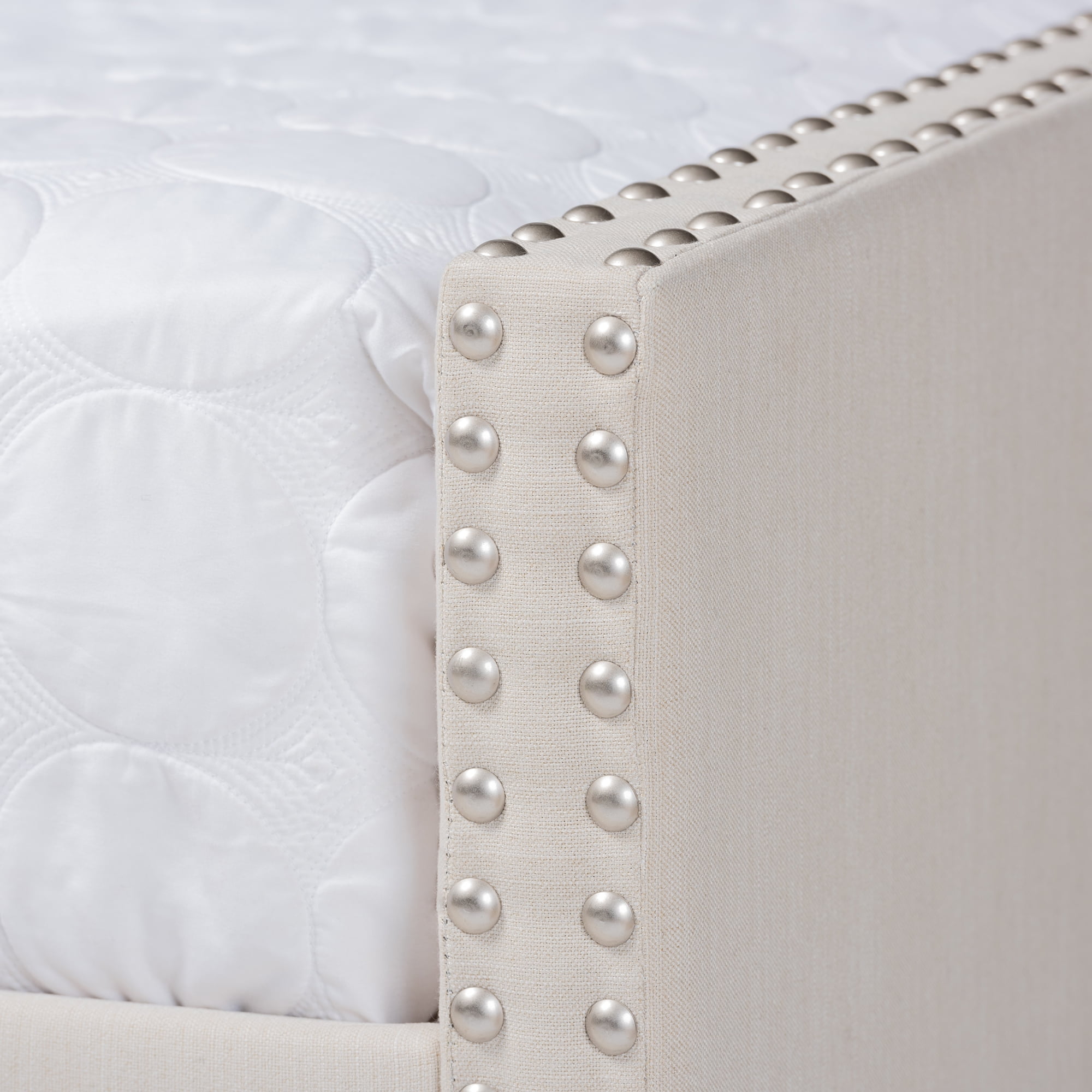 Baxton Studio Haylie Beige Upholstered Queen Size Daybed