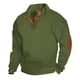 thumbnail image 1 of pstuiky Camisas de manga larga de invierno para hombre, Suéter de hombre con botones, color liso, cuello alto, mangas largas y cuadrados pequeños Tops de hombre xxl, 1 of 7