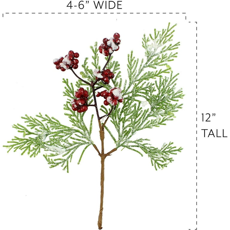 AuldHome Magnolia Floral Picks (3-Pack, Red); Artificial Magnolia Greenery  Flowers for Christmas and Seasonal Decor 