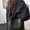 Black, variant on Simple Tote Bag for Women 2025 Spring Fashion Casual Shoulder Bag for Work Commute and Daily Use Polyester Handbag in Brown Black Coffee Colors Spacious