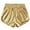 Gold, variant on Fashion Women High Waist Yoga Sport Pants Shorts Shiny Metallic Pants Leggings, Green Size: S-2Xl