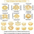 thumbnail image 6 of 100pcs 14K Gold Flower Bead Cap Bead End Caps Brass Filigree Metal Spacer Beads Caps End Charm Caps, 6 of 7
