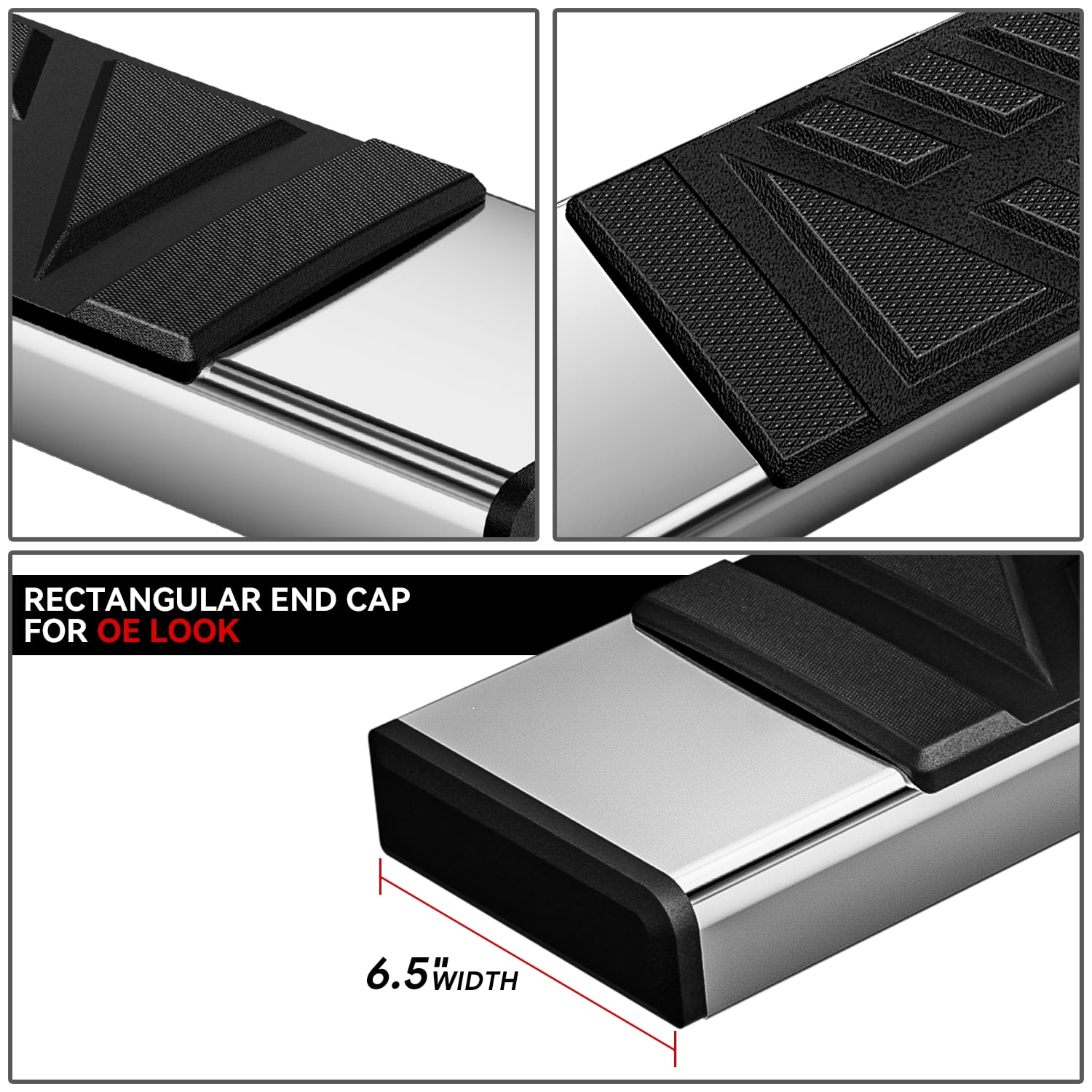 Nuvision for 19-23 Hyundai Santa Fe 6.5" Premium Running Boards Pedal Side Step Nerf Bar