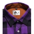 thumbnail image 4 of SPEEDRUN Men's Casual Plaid Shirts Button Down Long Sleeve Jackets Shirt with Chest Pocket Checked Shirt Jacket Thicker and Warmer for All Seasons Purple L, 4 of 6