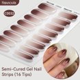 thumbnail image 1 of Tiras de uñas de Gel semicuradas con gradiente Auroras, pegatinas de esmalte de Gel DIY brillantes y brillantes para uñas, funciona con lámparas de uñas UV/LED, 1 of 5