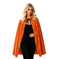 thumbnail image 3 of HOWPAY Halloween Capes For Adults Print Tie Front Hooded Cape Shawl Party Cloak Stage Cosplay Outfit For Holiday Masquerade Event Halloween Costumes One Size, 3 of 7