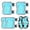 Light Blue, variant on Threns 6Pcs Kids Knee Pads and Elbow Pads Ajustable Wrist Guards Set Kids Protective Gear Set for Skating Cycling Bike Rollerblading Scooter