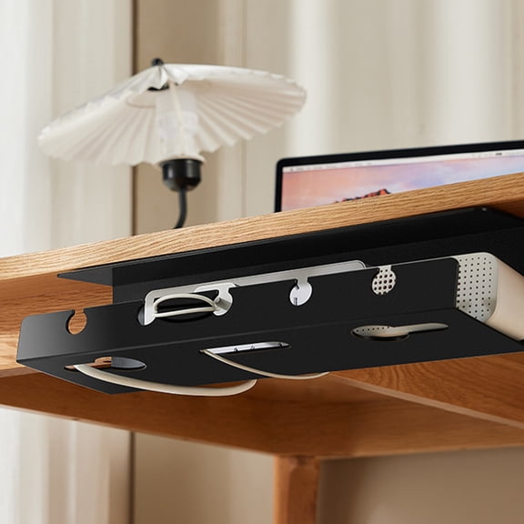 HEMOTON Under Desk Cord Organizer Under Desk Cable Management Tray Household Under Desk Cable Holder