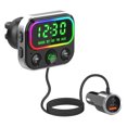 thumbnail image 1 of Transmisor asistente de voz para coche FM, lector de MP3 y tarjeta TF, receptor de Audio auxiliar, manos compatibles con Bluetooth 5,0, Kit negro para coche Enzons, 1 of 5