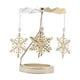 thumbnail image 4 of Candelabro giratorio Decoración Candelabros Metal Tea Light Portavelas para boda Dormitorio Sala de estar Vela votiva Vela cónica , Copo de nieve, 4 of 8