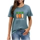 thumbnail image 1 of Mujeres Manga Corta de Verano Tops Pascua Impresa Cuello Redondo, Blusa de Moda Casual para la Primavera, 1 of 5