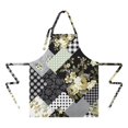 thumbnail image 2 of Pioneer Flower Floral Print Pattern Apron-Garden Aprons for Women with Pockets-Cotton Linen Waterproof Kitchen Cooking Gardening Aprons Adjustable for Kitchen,Cooking,BBQ and Salon 33x27 Inch, 2 of 7