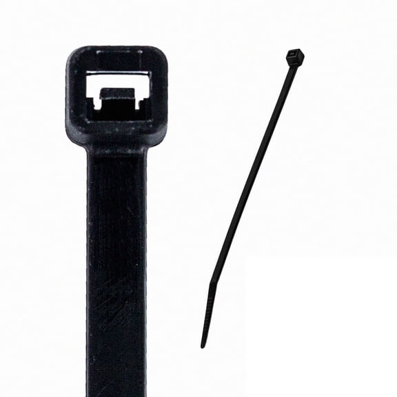 NavePoint 8 Inch Nylon UV Resistant Cable Wire Zip Tie 50 lbs - Black 300 Pack Lot Pcs Qty