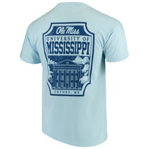 Ole Miss Rebels Comfort Colors Campus Icon T Shirt Light Blue