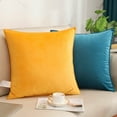 thumbnail image 2 of Xukmct Square Soft Velvet Cushion Case with Zipper, Decorative Throw Pillow Covers for Couch Sofa Bedroom Living Room, 20 x 20inch, 2 of 8
