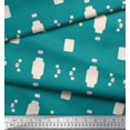 thumbnail image 2 of Soimoi Green Rayon Crepe Fabric Geometric Abstract Print Fabric by Yard 46 Inch Wide, 2 of 3