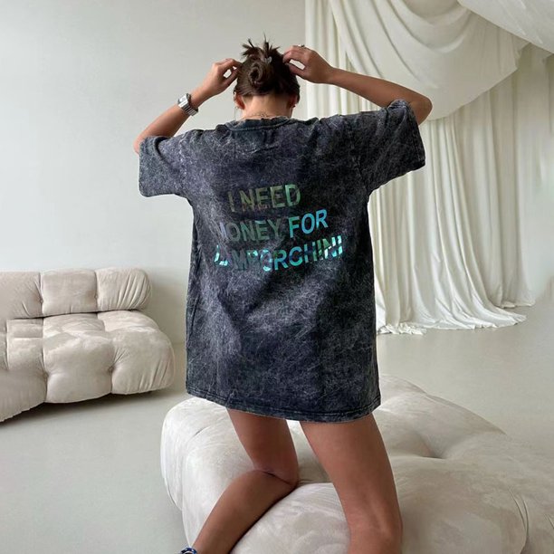 Camisetas de algodón de gran tamaño para hombre y mujer, ropa de calle informal, Unisex, Top básico, sólido, fresco