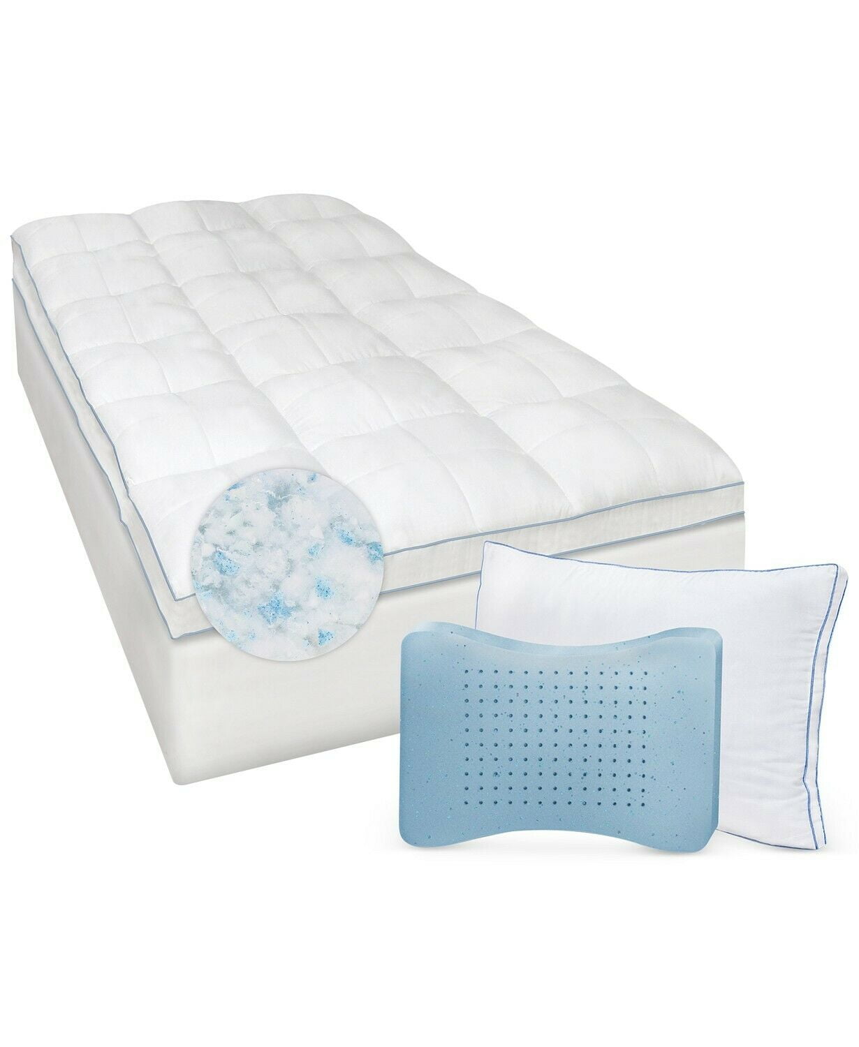 GelInfused Memory Foam MemoryLOFT and Fiber Mattress Topper