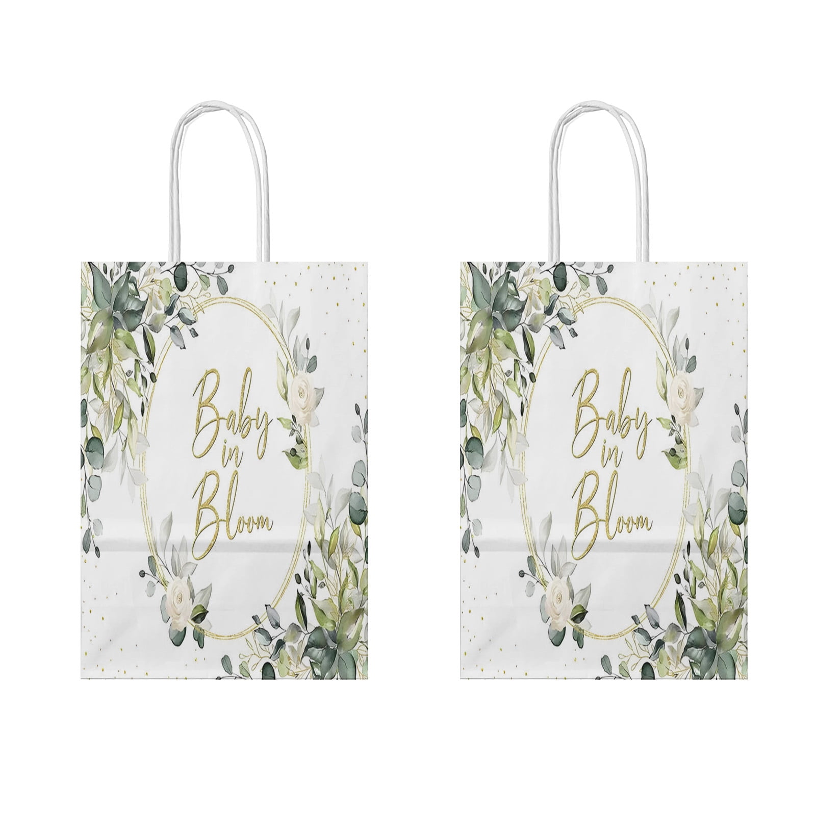 YAHAFEPY 20Pcs Baby In Bloom Baby Shower Party Favor Bags Floral Style