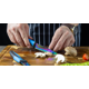 thumbnail image 4 of SiliSlick Juego de Cuchillos de Cocina, Hojas de Colores de Acero Inox. con Revest. de Titanio, Cuchillos de Chef, Pan, Santoku, Multiusos y para Pelar, Soporte Magnético y Afilador Portátil, 4 of 6