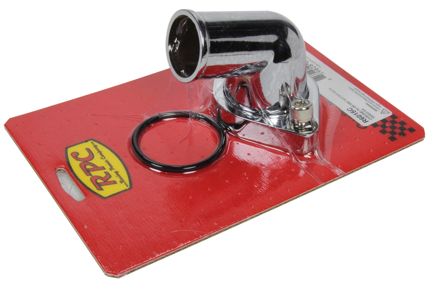 CHROME ALUM SBC WATER NECK 15DEG