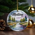 thumbnail image 4 of Montana, Yellowstone River Walks Travel Ornament – Custom Ceramic Ornament for Christmas Tree Decoration, Souvenir Gift for Travelers, Couples, Friends, Valentine Gifts 218OR130, 4 of 5