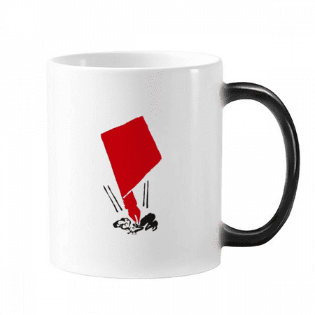 

China Red Educational Pen Mug Changing Color Cup Morphing Heat Sensitive 12oz