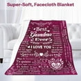 thumbnail image 4 of Grandma Gifts, Gifts for Grandma, Purple Fleece Blanket, Grandma Birthday Gifts, Birthday Gifts for Grandma, Grandmother Gifts for Bed, Sofa, Office, Cozy and Warm Blanket, 60"x 50", 4 of 6