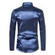 thumbnail image 3 of Blusa y camisa de manga larga con cuello vuelto para hombre, estilo casual, a la moda, de un solo color, con botones y cuello vuelto, blusa de manga larga para hombre., 3 of 8