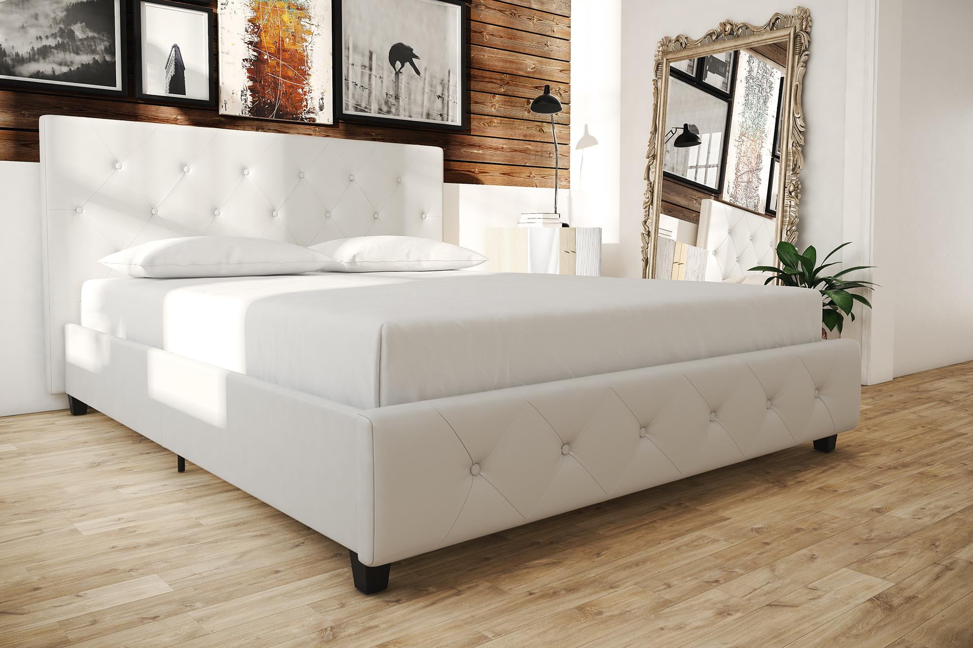 River Street Designs Dakota Upholstered Platform Bed, Full Size Frame