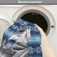 thumbnail image 6 of Winter Dog Crate Cover, Traditional Scandinavian Needlework Inspired Pattern Jacquard Flakes Knitting Theme, Easy to Use Pet Kennel Cover for Dogs, 35" x 23" x 27", Blue White, by Ambesonne, 6 of 6