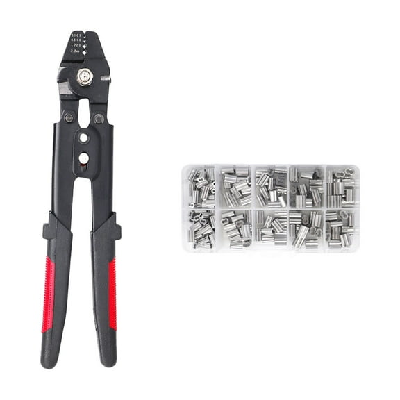 lanema Fishing Crimping Pliers Wire Rope Crimping Tool Heavy Duty Carbon Steel Wire