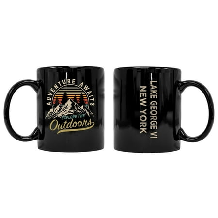 

Lake George Vi New York Souvenir Adventure Awaits 8 oz Coffee Mug 2-Pack