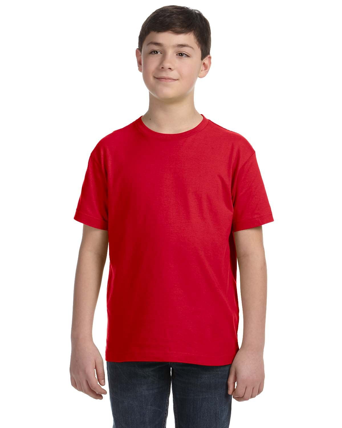 Aquaguard Boys 3-Pack T-Shirt Crew Neck Short Sleeve 100% Cotton Tee, Size: 4-14 - Small - Red