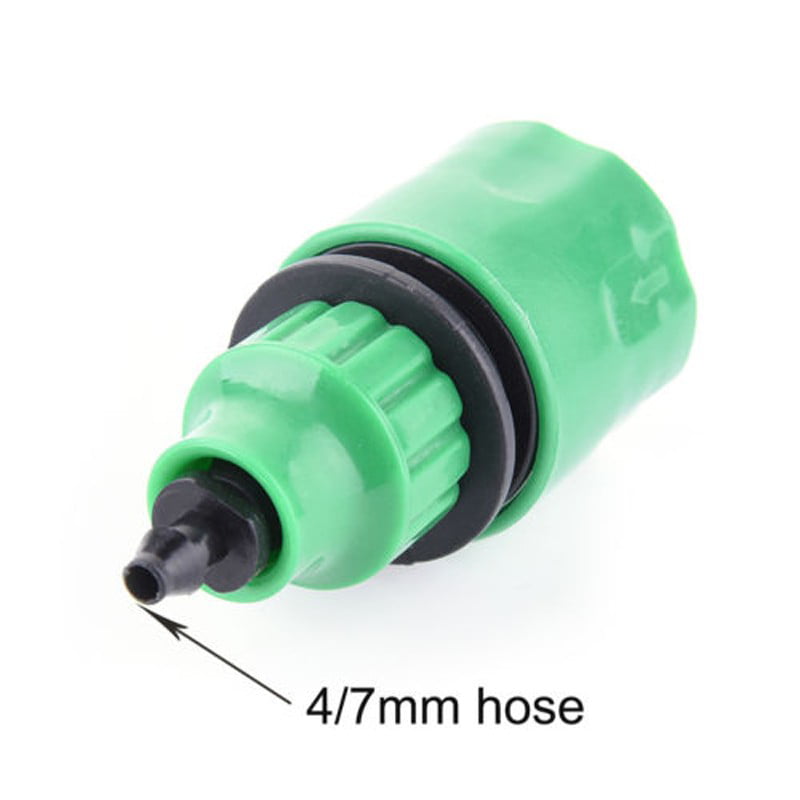 2Pc Green Pipe Fitting Tap Adaptor Connector Plastic Widely Use 4/7mm 8/11mm Hot 